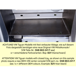 Qi trdls oplader - OEM design - VW Tiguan II 2016->2021 - 10W