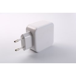 32W dobbel USB-A/C vg lader - EU - hvid