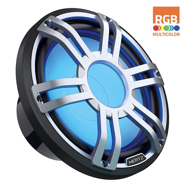 Hertz marine subwoofer m/RGB lys 300mm/12&#34; - 4 ohm - silver