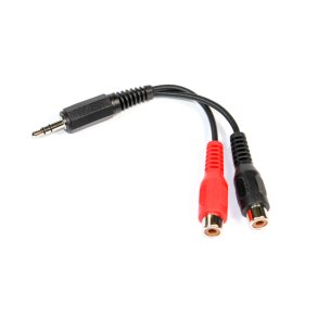 3.5mm Jack til 2 x RCA phono hun stik