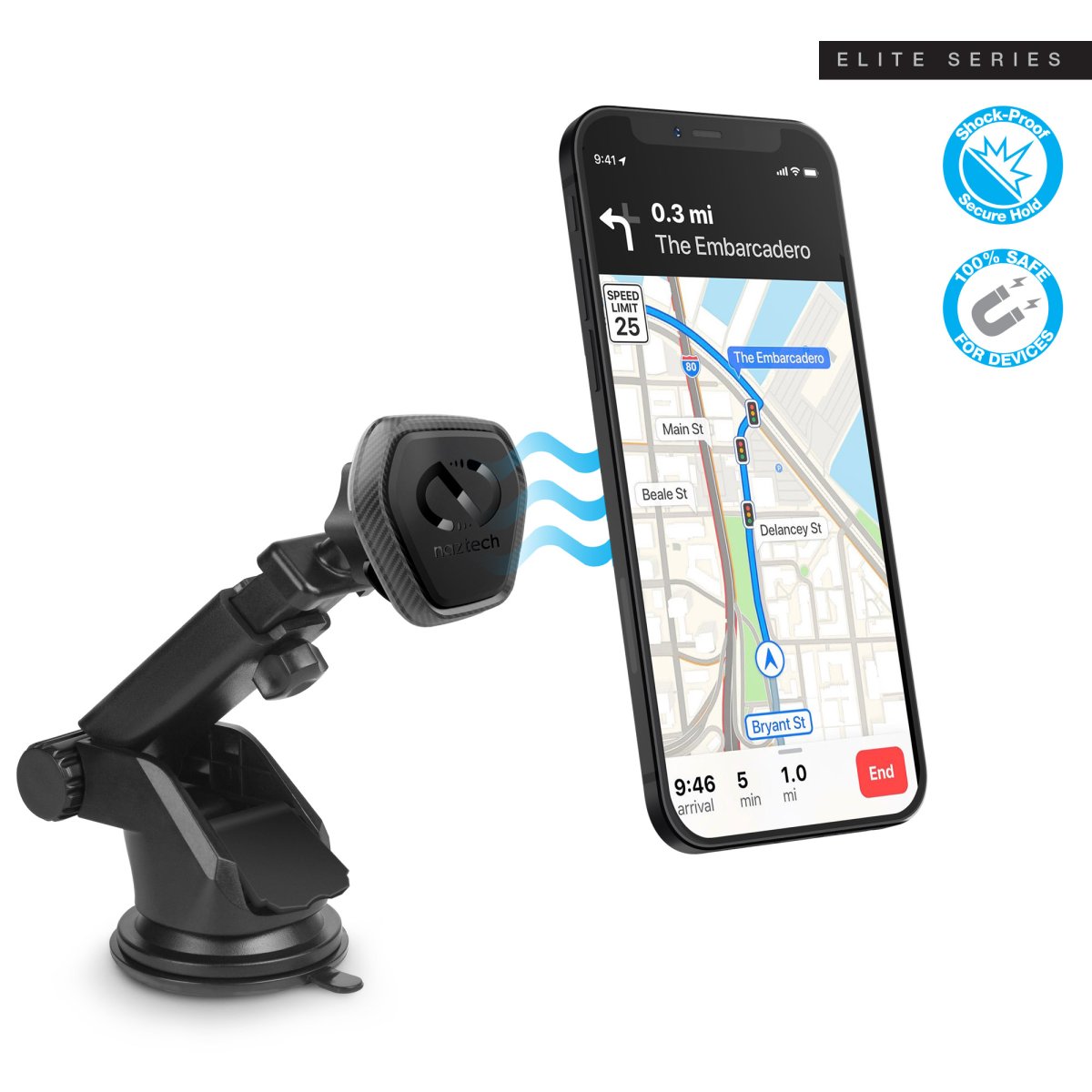 Naztech Magbuddy elite magnetisk telefonholder - Dash - Naztech Outlet ...