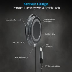 Naztech magsafe 15W trdls lader