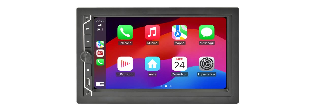 Phoncar Media center med trdls Apple Carplay og Android Auto
