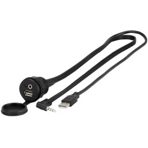 AUX & USB port til indbygning for eftermonteret radioer