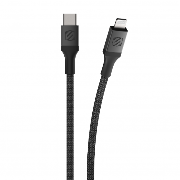 strikeLINE BRAIDED w/USB-C -> Lightning Charge Cable - 1ft. - Black