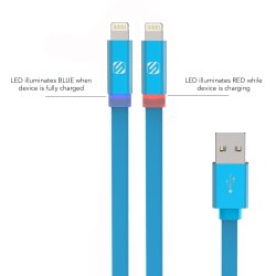 Flatout ladekabel lightning til USB-A - 93 cm - bl