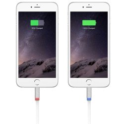 Flatout ladekabel lightning til USB-A - 186 cm - hvid