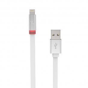 Flatout ladekabel lightning til USB-A - 186 cm - hvid
