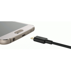 Flatout ladekabel Micro USB stik 93 cm - bl