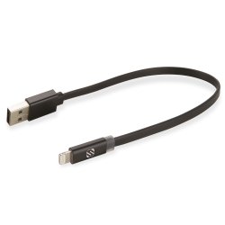 Flatout ladekabel Micro USB stik 25 cm - sort