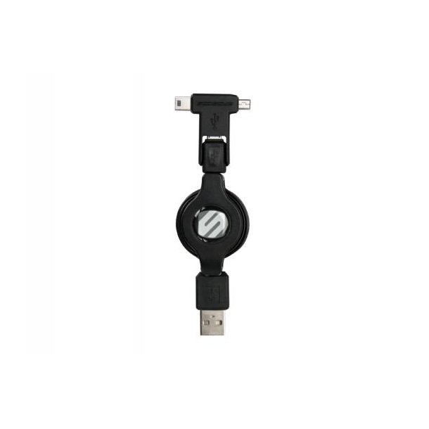 Sleeksync dobbelt ladekabel Mini & Micro USB til USB-A 93 cm - sort