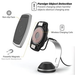 Magicmount Pro 10W Qi lader telefonholder til hjemmet