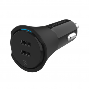 Powervolt dobbel hurtig billader 40 watt USB-C PD3.0 - sort