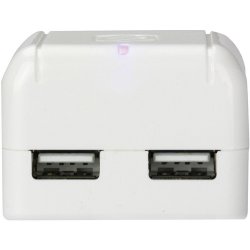 Revolt Dobbel 20W USB Vg Lader - US - Hvid