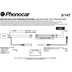 Phonocar dynamisk mikrofon med forforstrker