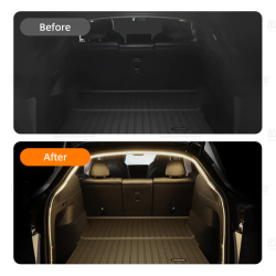 Hvid LED lysstribe til trunk - Tesla Y