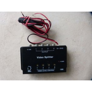 Video splitter 1 indgang til 4 udgange