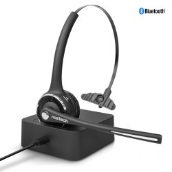 Naztech N980 BT headset m/ladestation - sort