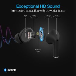 Naztech Xpods Pro trdlse hovedtelefoner - sort