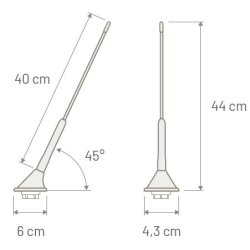 MTA/Calearo 16V tagantenne uden forstrker - 45 hldning