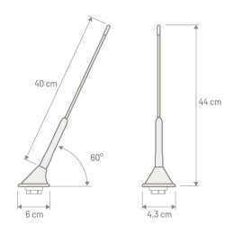 MTA/Calearo 16V tagantenne med forstrker - phantom - 60 hldning VAG