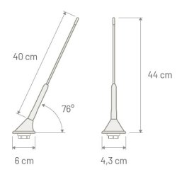 MTA/Calearo 16V tagantenne med forstrker - 76 hldning