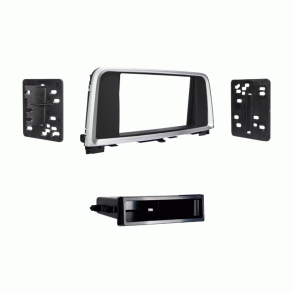 2-DIN radioramme Kia Optima 2015 -2019, sort med 1DIN adapter