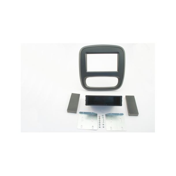 2-DIN Radioramme Opel/Renault/Nissan Ramme. Sort