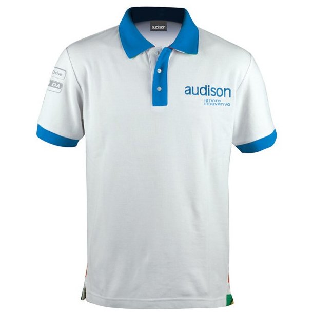 Audison hvid polo shirt - xxl
