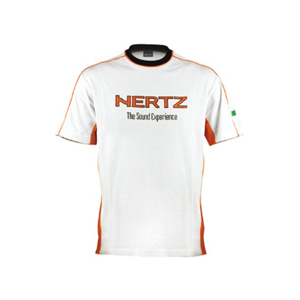 Hertz hvid/orange t-shirt - m