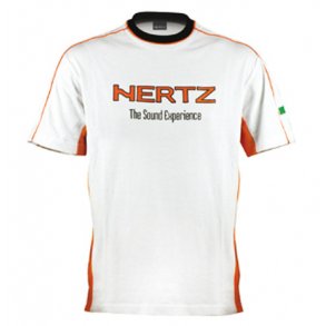 Hertz hvid/orange t-shirt - xl