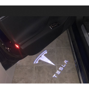 LED logo drlys - 2 stk. -passer til bde for og bag dre - Tesla 3/Y/S