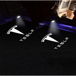 LED logo drlys - 2 stk. -passer til bde for og bag dre - Tesla 3/Y/S