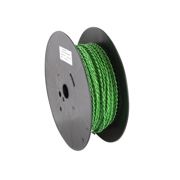 Hjttalerkabel snoet 2x1,5mm, grn og grn/sort, rulle 100m