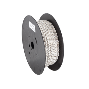 Hjttalerkabel snoet 2x1,5mm, hvid og hvid/sort, rulle 100m
