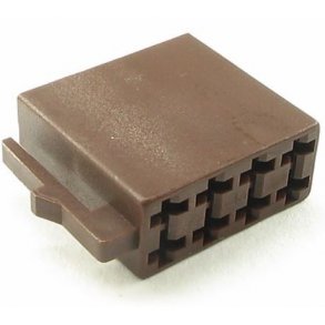 ISO hun hus til hjttaler 8 pins - brun - 1 stk.