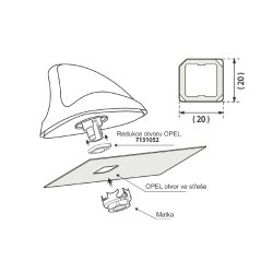 MTA/Calearo Hul adapter til Opel