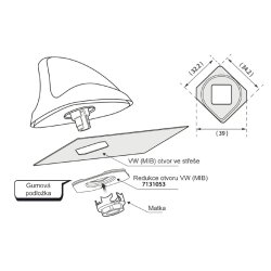MTA/Calearo hul adapter til VW 2012 & frem med MIB platform