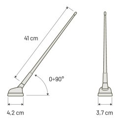 MTA/Calearo tagantenne med 10,2mm monteringshul