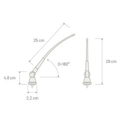 MTA/Calearo gummiantenne 24cm
