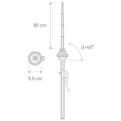 MTA/Calearo teleskob antenne universal, crom