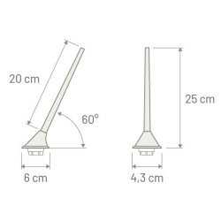 MTA/Calearo kort 16V tagantenne uden forstrker - 60 hldning