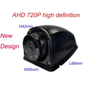 CCD side/bakkamera m/ sort hus - justerbart og natbelysning