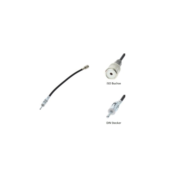 Antenne adapter kabel ISO hun til DIN han