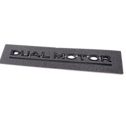 &#34;Dual Motor&#34; logo i mat sort - Tesla 3/Y