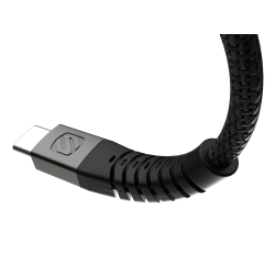 Strikeline Braided ladekabel USB-C til USB-C - 120 cm - sort