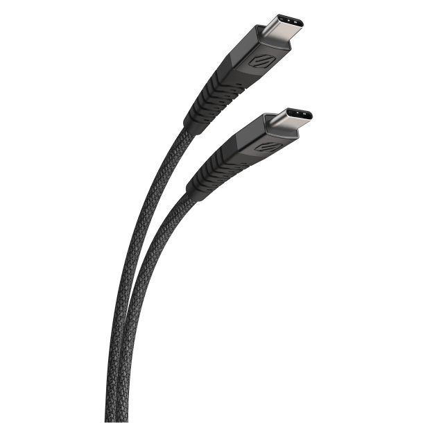 Strikeline Braided ladekabel USB-C til USB-C - 120 cm - sort