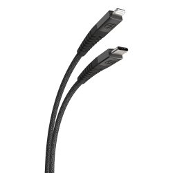Strikeline Braided ladekabel lightning til USB-C - 120 cm - sort