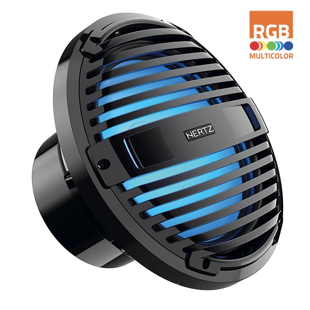 Hertz marine subwoofer m/RGB lys 250mm/10&#34; - 4 ohm - black