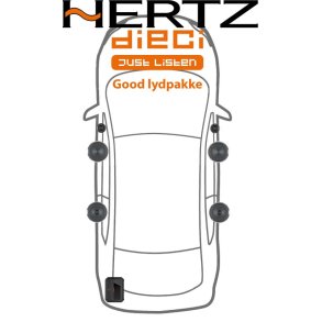 Hertz lyd pakke, forst�rker, h�jttaler front og bag 